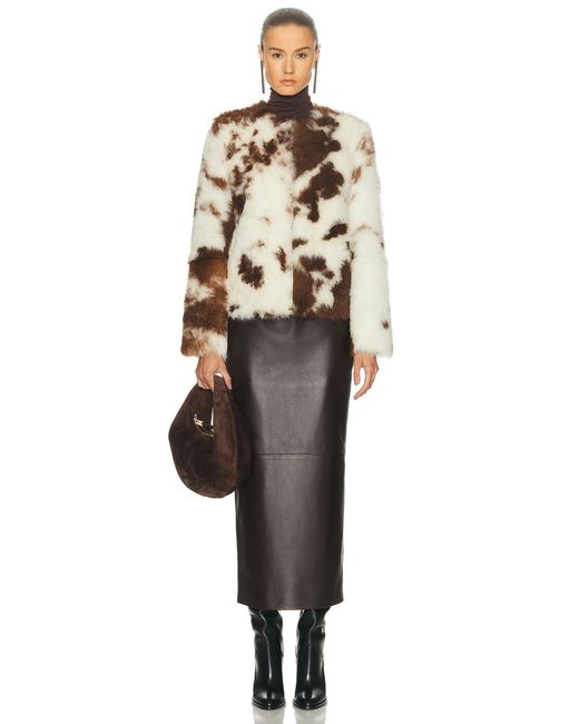 Zimmermann Natural Hypnotic Spot Shearling Jacket
