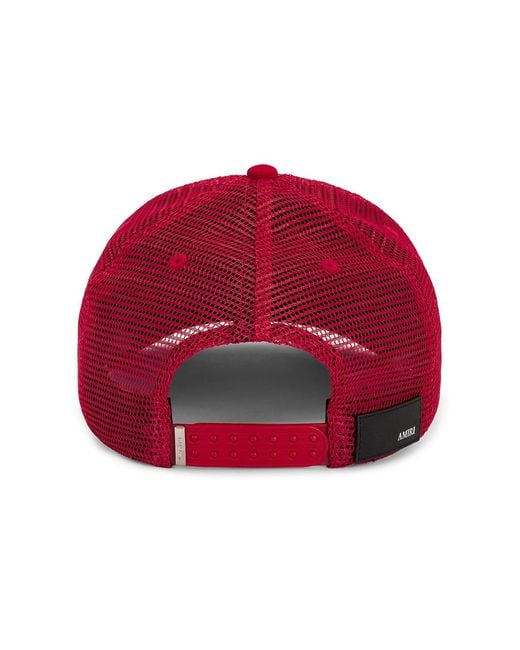 Amiri Red Eagle Trucker Hat for men