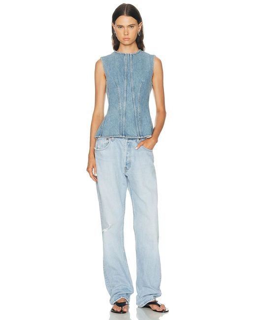 Agolde Blue Corbin Shell Top