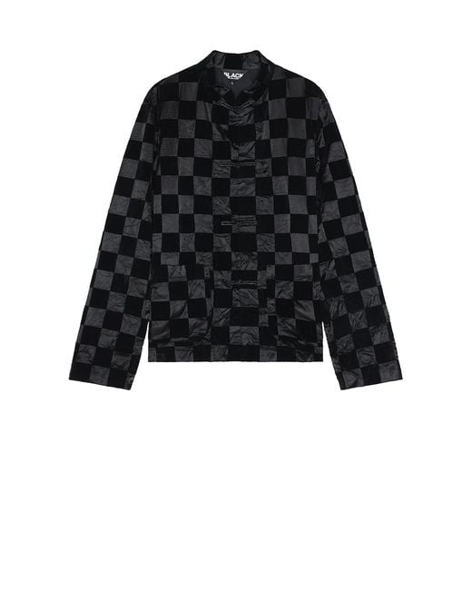 Comme des Garçons Black Checkered Flock Jacket for men