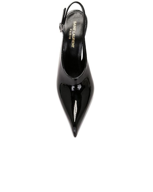 Saint Laurent Black Nico Slingback Pump