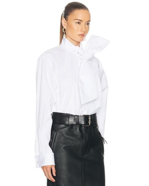 Saint Laurent White Button Up Blouse