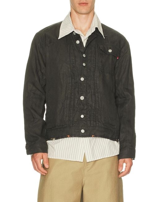 Undercover Black Button Down Blouson for men