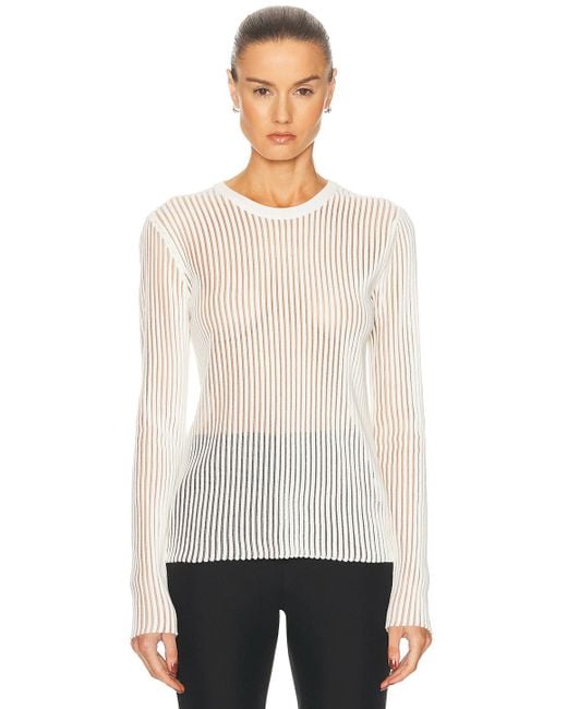 Helmut Lang White Sheer Top
