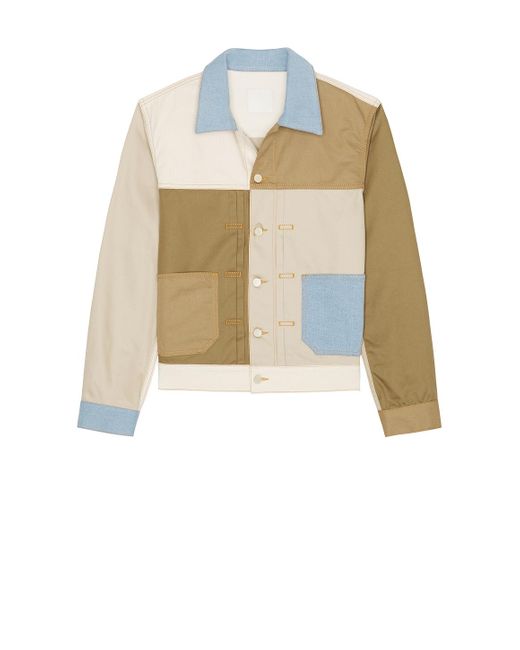 Givenchy Natural Pleated And Snapped Denim Jacket for men