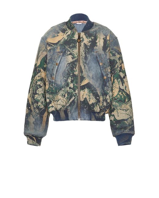 Acne Blue Denim Mossy Oak Jacket for men