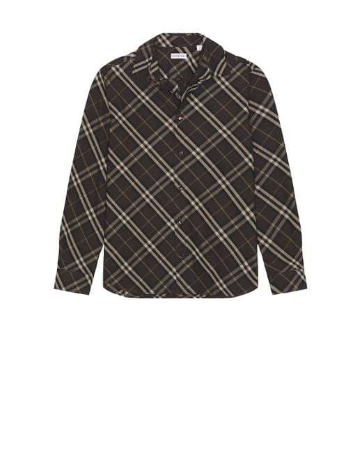 Burberry Black Robert Essentials Classic Long Sleeve Shirt for men