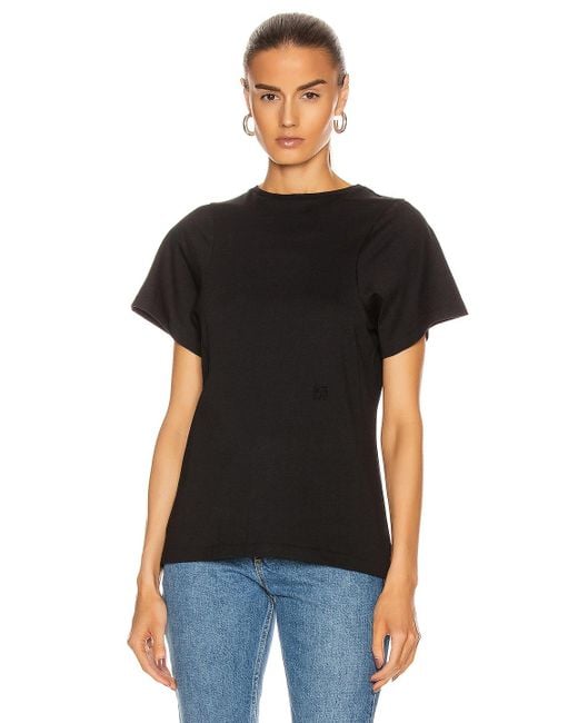 Totême  Black Curved Seam Tee