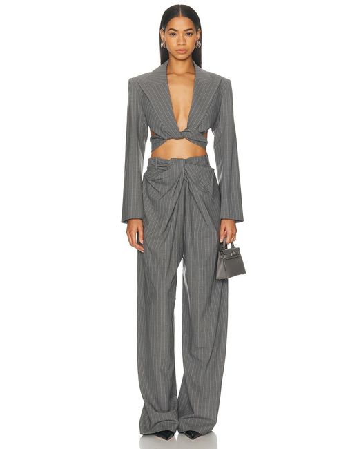 Monse Gray Twist Blazer