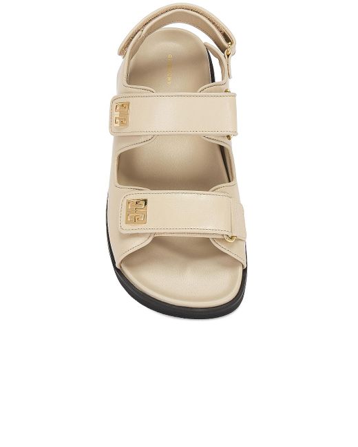 Givenchy White 4g Strap Flat Sandal