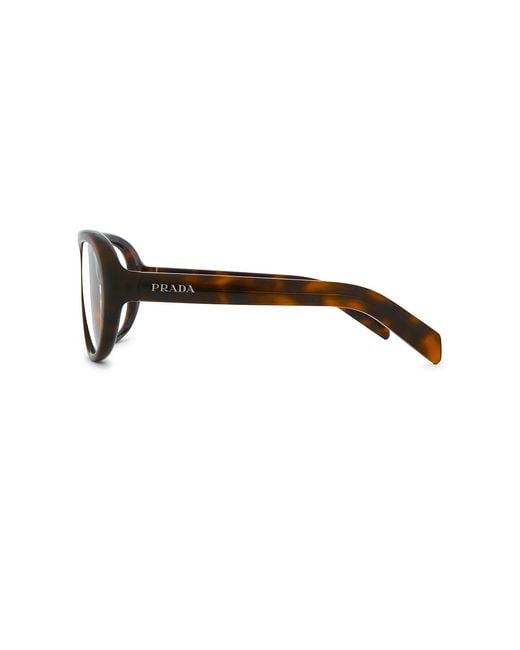Prada Black Circular Light Glasses for men