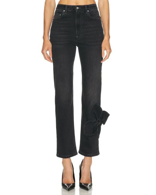 Area Black Bow Straight Leg