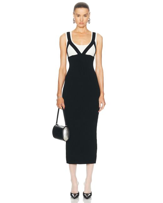 Jean Paul Gaultier Black Bicolor Long Dress