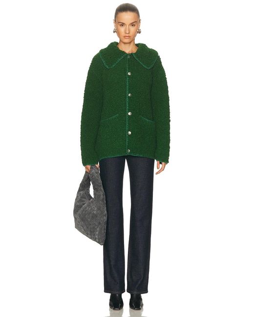 Bode Green Moppet Cardigan