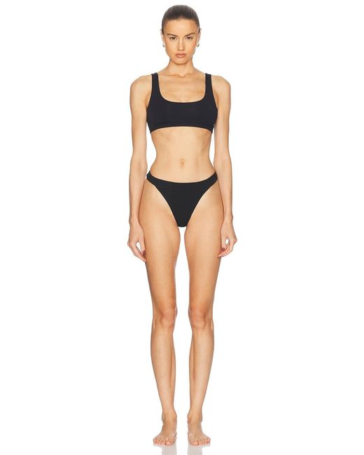 ÉTERNE Black Scoop Neck Bra