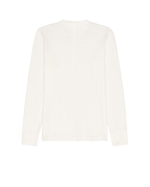 Rag & Bone White Classic Henley for men