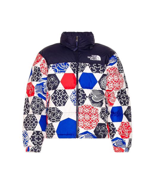 The North Face Synthetic Printed 1996 Retro Nuptse Jacket in Blue for ...