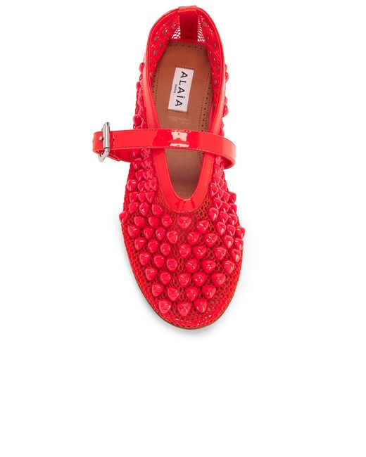 Alaïa Red Ballet Flat