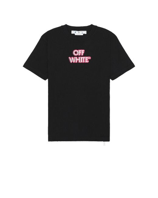 Off-White c/o Virgil Abloh Emotion Neon Slim Short Sleeve T-shirt in Black  for Men | Lyst