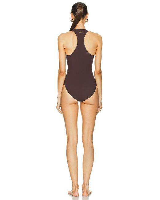 Ferragamo Brown One Piece Swimsuit