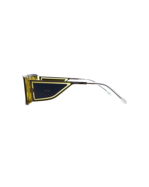 DIESEL Yellow Rectangle Sunglasses for men