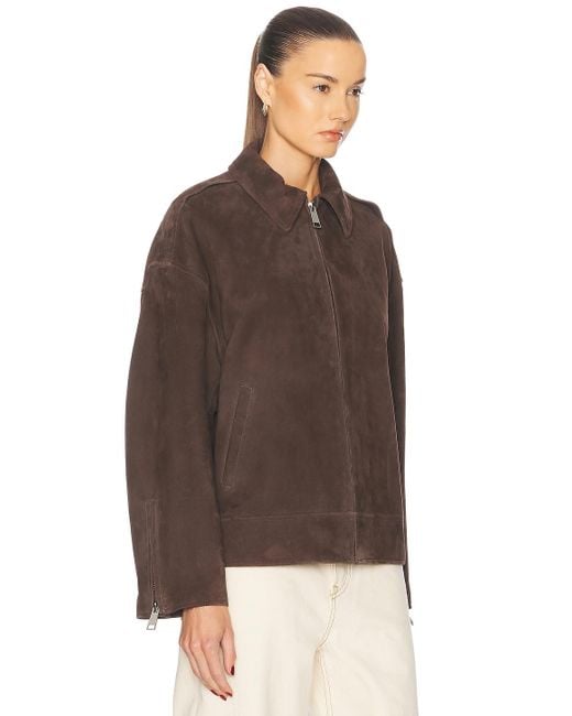 GRLFRND Brown Alek Suede Jacket