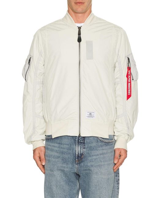 Alpha Industries White L-2B Paratrooper Flight Jacket for men