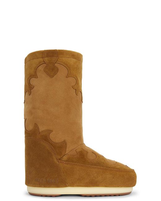 Moon Boot Brown Icon Suede Embroidery