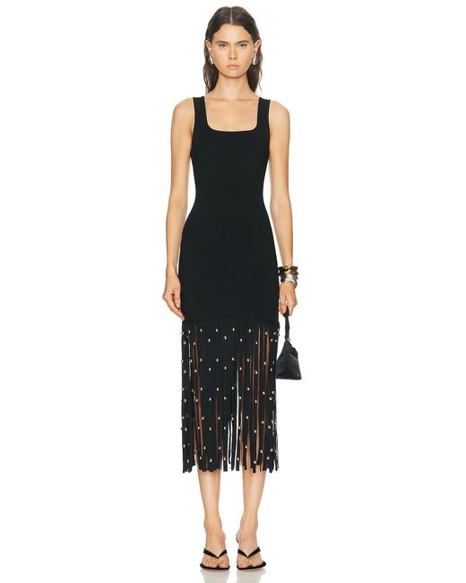 Jonathan Simkhai Black Romelia Midi Dress