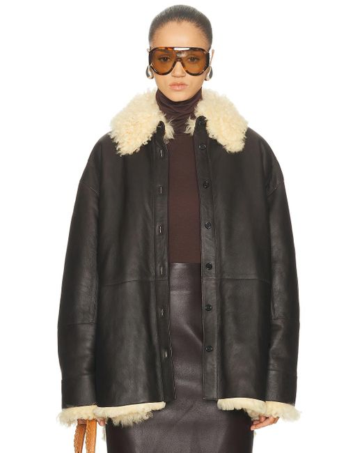 Acne Black Lessora Leather Jacket