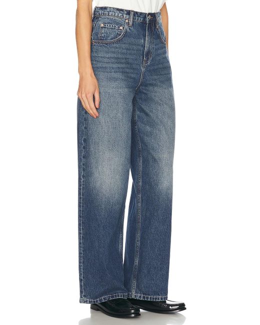 GRLFRND Blue Enya Drop Rise Jeans