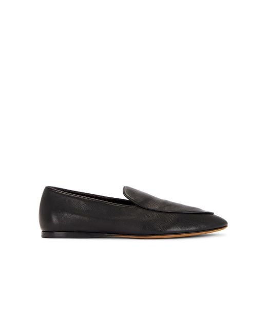 The Row Black Hereditas Flat Loafer
