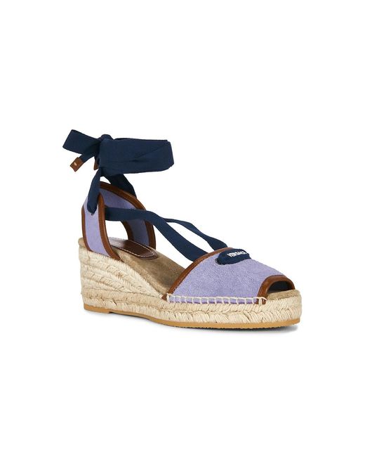 Versace Blue Wedge Sandal