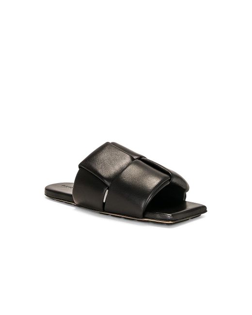 Bottega Veneta Black Patch Mule Flat Sandal