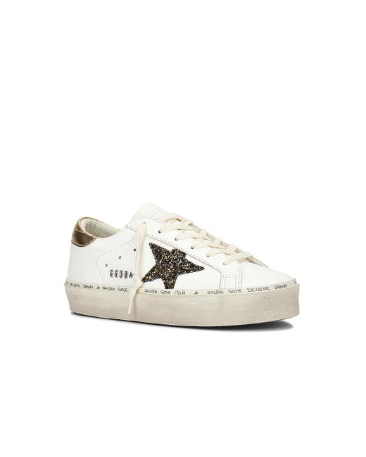 Golden Goose Deluxe Brand White Hi Star Glitter Sneaker