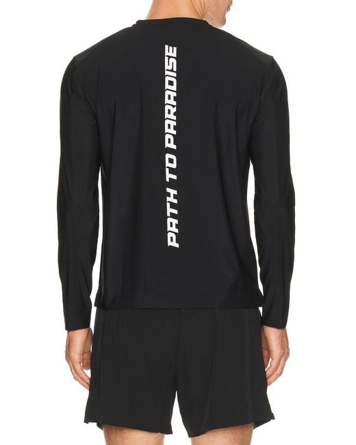 Paradise Zero Black Web Tech Long Sleeve Tee for men
