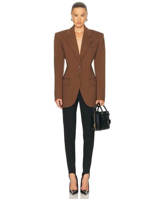 Mugler Brown Tailored Blazer