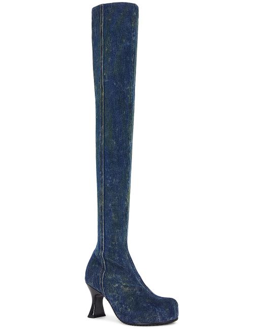 DIESEL Blue Woodstock Thigh High Boot