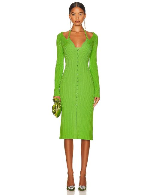 Blumarine Wool Long Sleeve Knitted Midi 