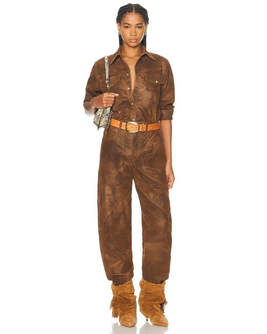 Isabel Marant Brown Karima Button Up Top