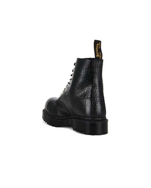 Dr. Martens Black Croc Emboss 1460 Pascal Boot