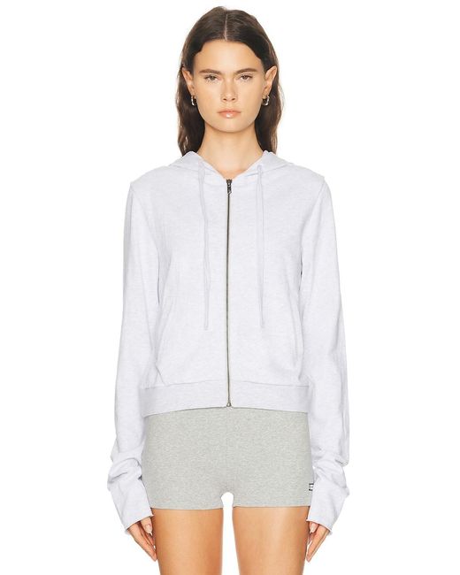 Entire studios White Cropped Zip Up Jacket