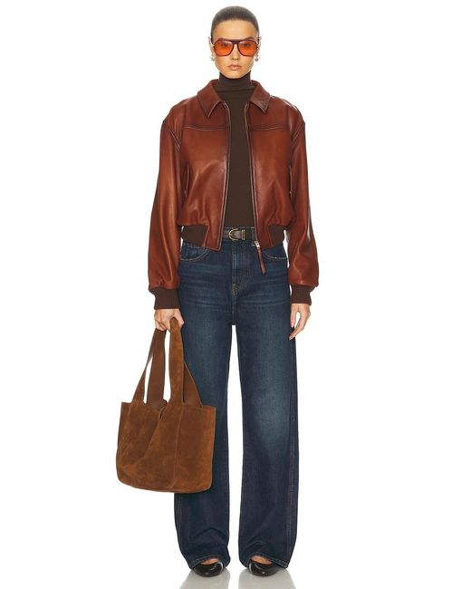 Acne Red Loroma Leather Jacket