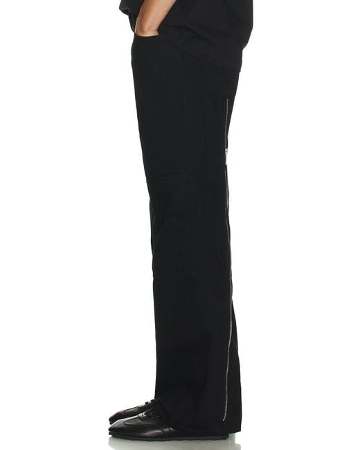 Helmut Lang Black Zip Carpenter Pant for men