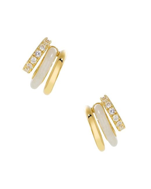 BY PARIAH Metallic Classic Gem Earring Stack