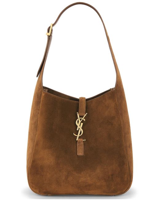 Saint Laurent Brown Small Le 5 A 7 Supple Shoulder Bag