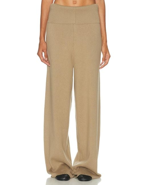 AYA MUSE Natural Fold Over Seam Pant
