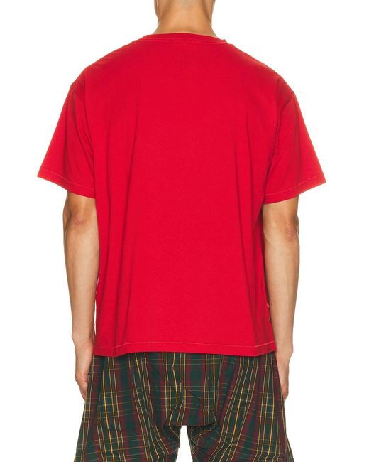 Bode Red Feed Tee for men