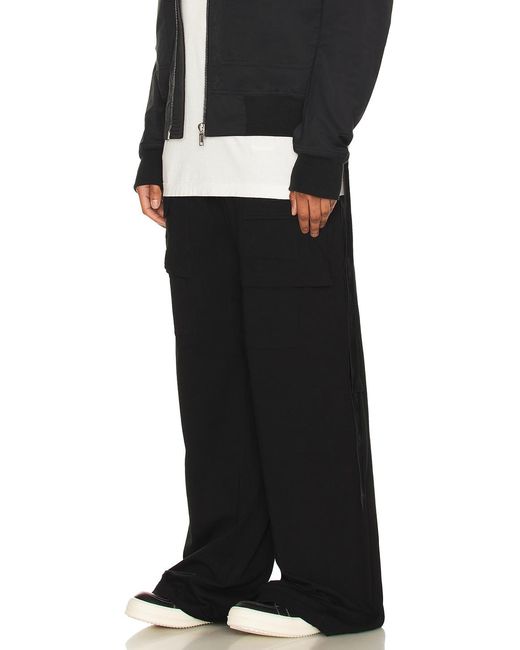 Rick Owens Black Creatch Cargo Drawstring Pants for men