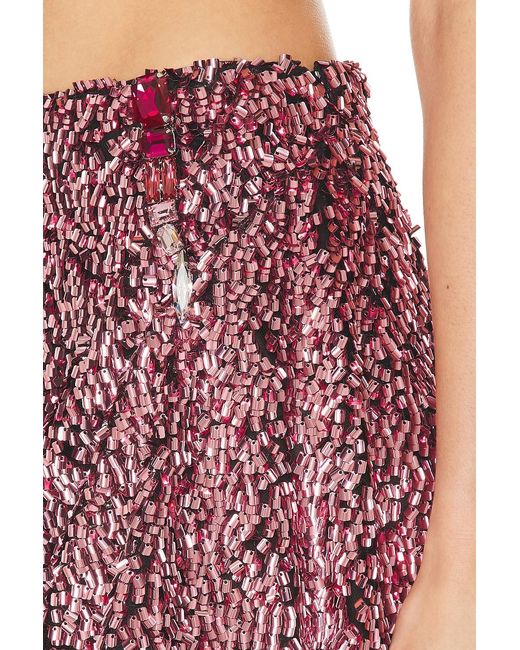 Area Pink Sequin Mini Skirt
